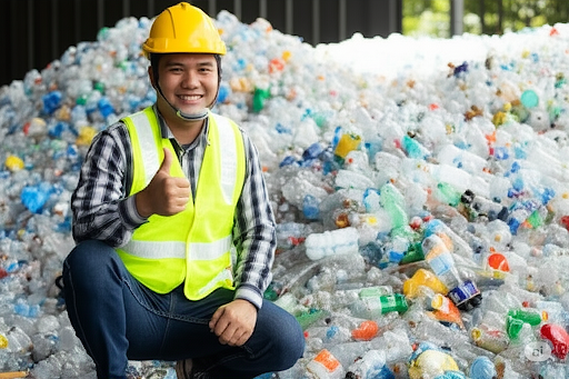 Trabalhador reciclagem